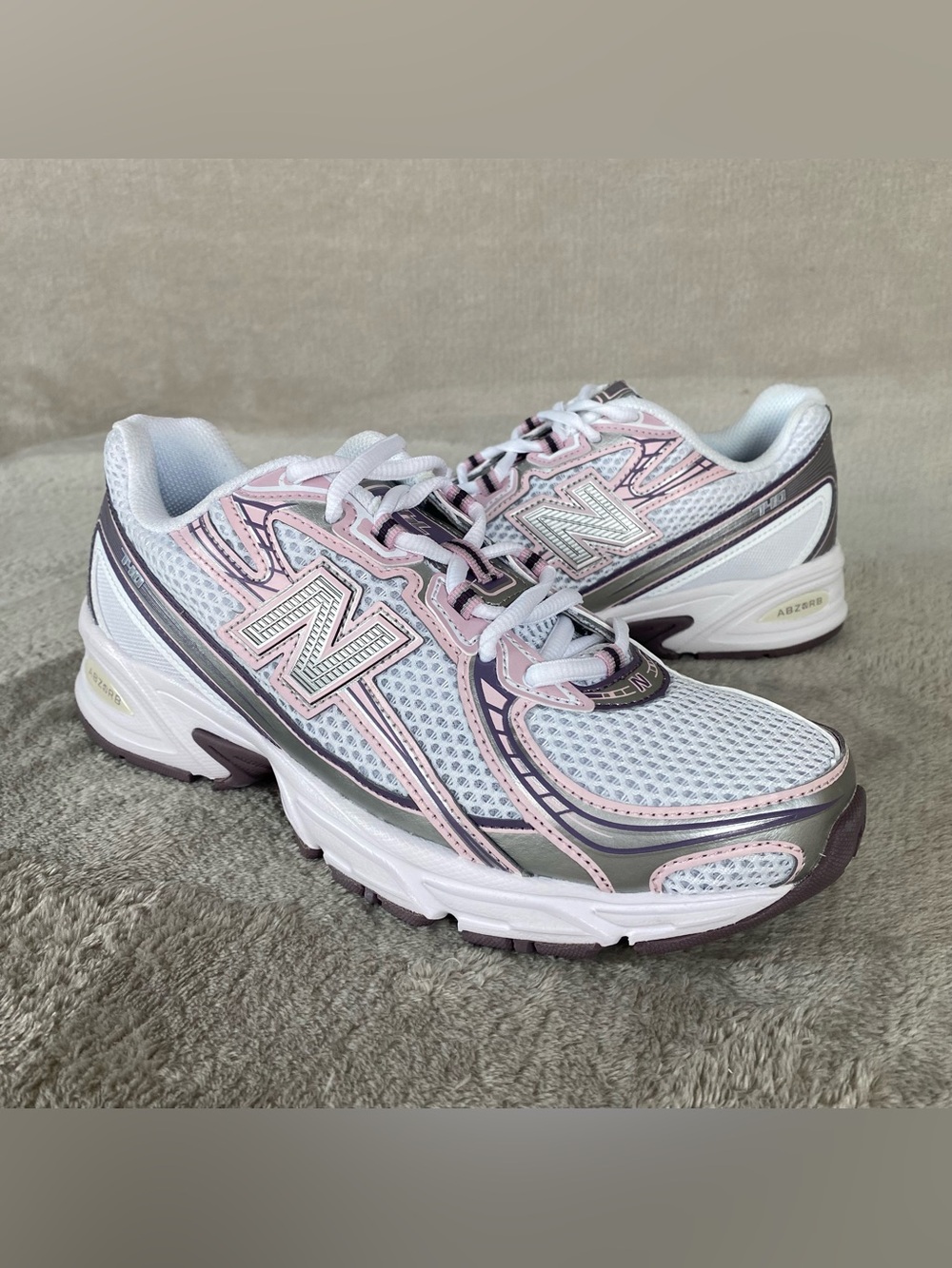 New Balance 740 U740PK2 Womens Size 7.5 Pink White Silver Running Shoes NEW - Picture 3 of 11